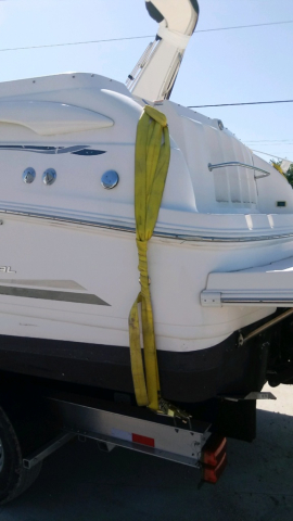 Back securing Boat Hauling