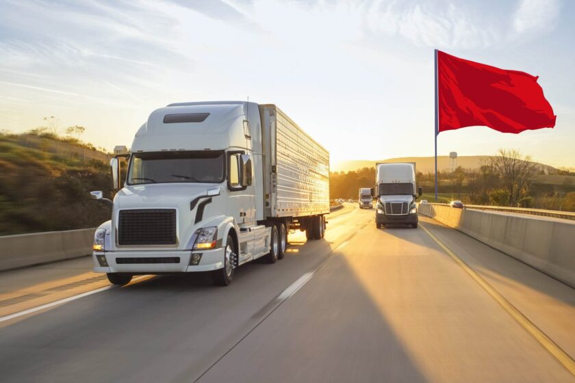 Using Red Flags in Heavy-Duty Vehicle Transportation