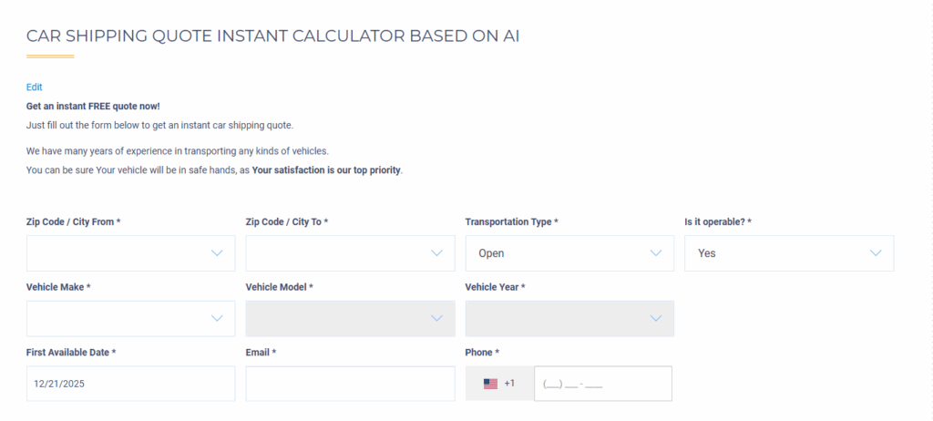 5 Minutes To Book A Shipment