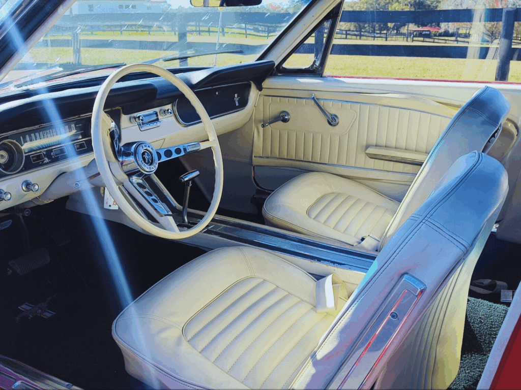 A Perfect Interior Of A Classic Mustang