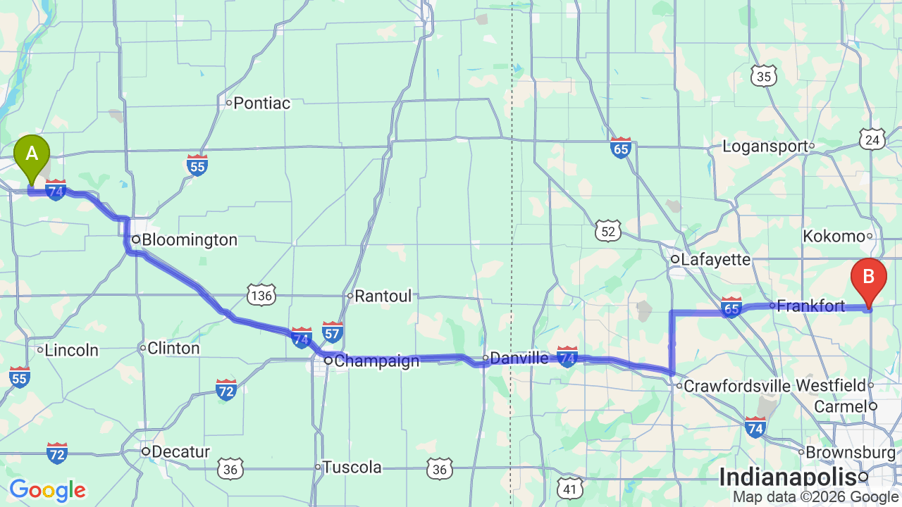 Route map: Illinois to Indiana Car Shipping: Seamless Vehicle Relocation for Your New Chapter