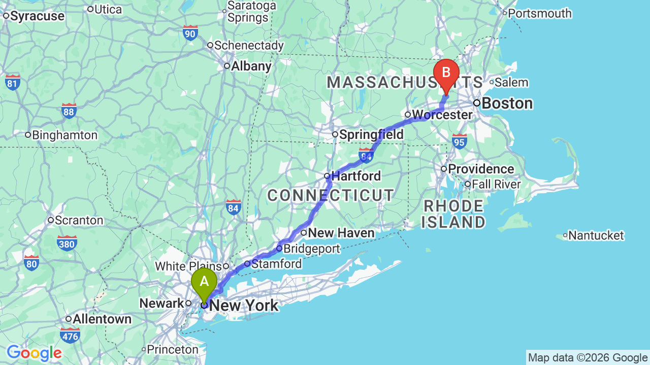 Route map: Streamlining Your New York City to Boston Car Shipping for a Stress-Free Relocation