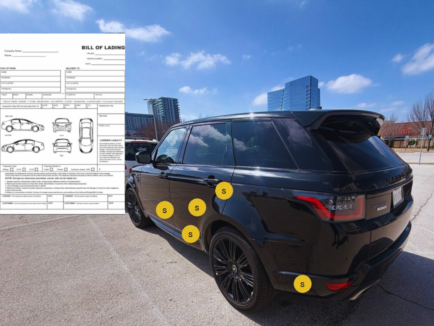 Land Rover Inpction Form Range Rover Sport Shipping Cost: Frisco TX to Malibu CA for $550 (1,500 ...