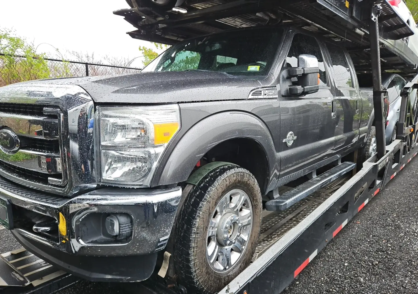 2020 Ford F-250 Super Duty on open trailer