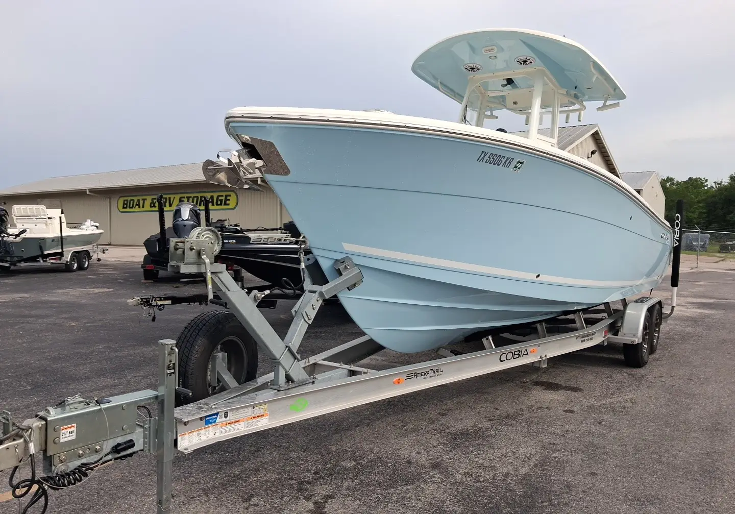 Boat on trailer