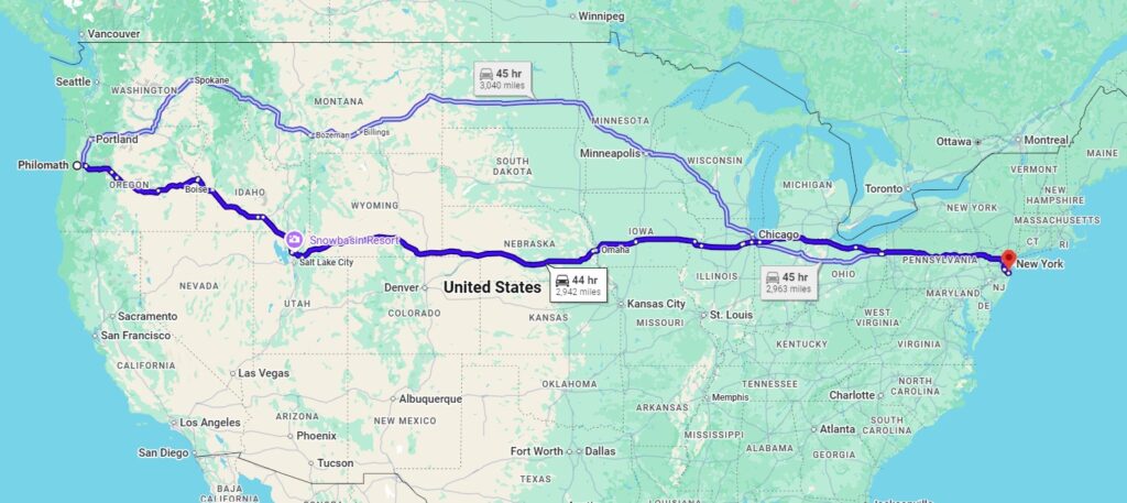 Philomath, OR, 97370 to Red Bank, NJ, 07701