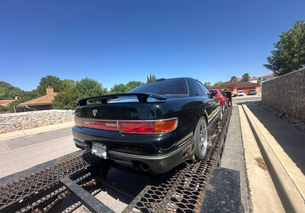 1995 Mazda Cosmo on trailer