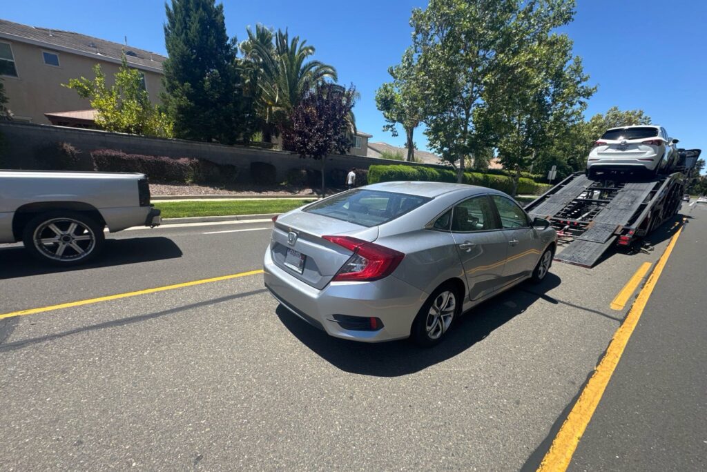 2017 Honda Civic open trailer