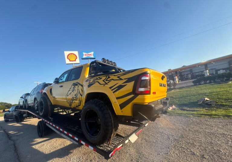 2023 RAM 1500 on trailer