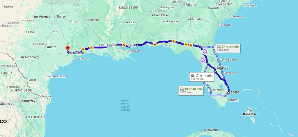 Boca Raton, FL, 33487 to Houston, TX, 77041