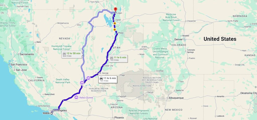 Long Beach, CA, 90806 to Hyde Park, UT, 84318