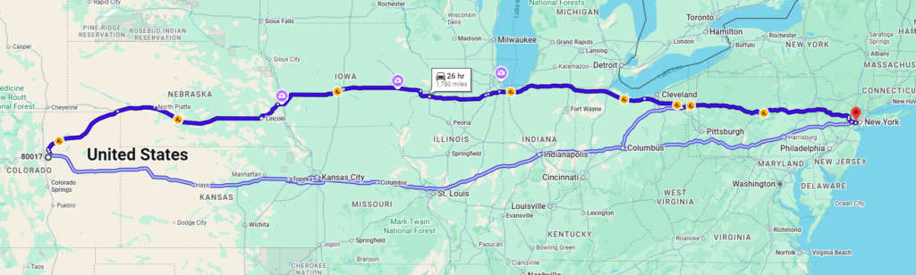 Aurora, CO, 80017 to Newark, NJ, 07114