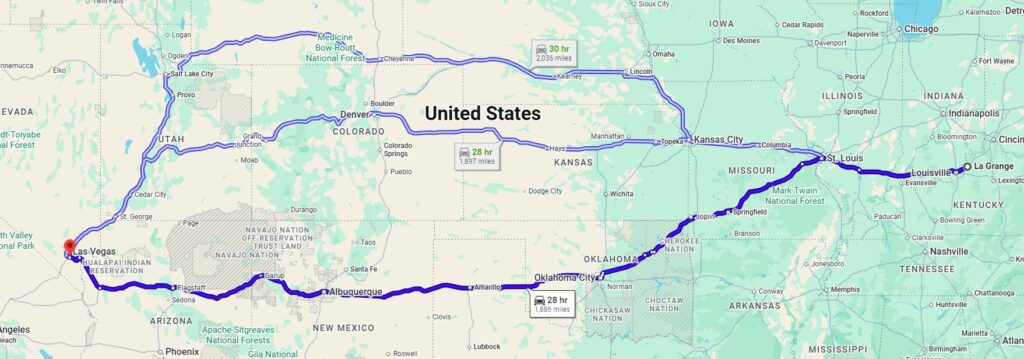 La Grange, KY, 40031 to Henderson, NV, 89012