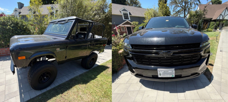 1973 Ford Bronco and 2023 Chevrolet Tahoe