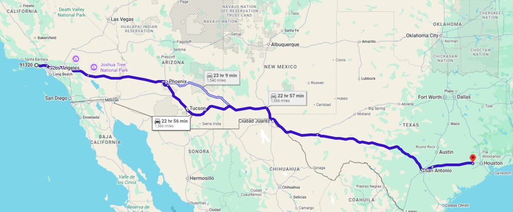Thousand Oaks, CA, 91320 to Katy, TX, 77494