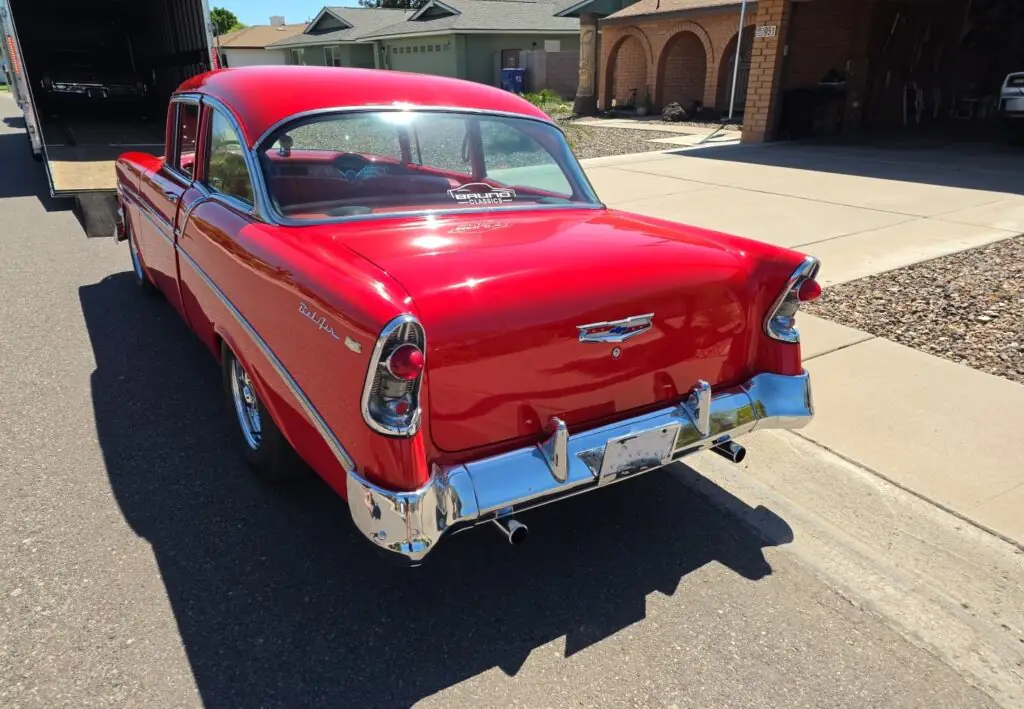1956 Chevrolet Bel Air enclosed trailer