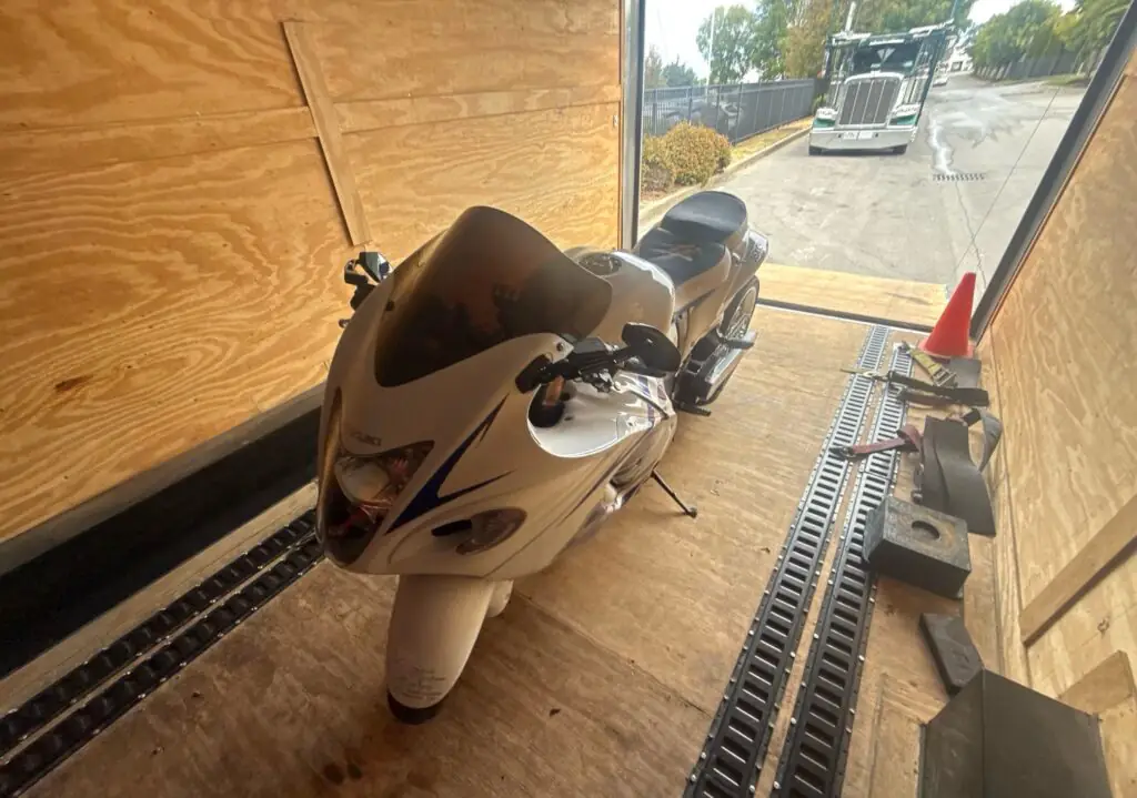 2012 Suzuki Hayabusa 1300 enclosed trailer