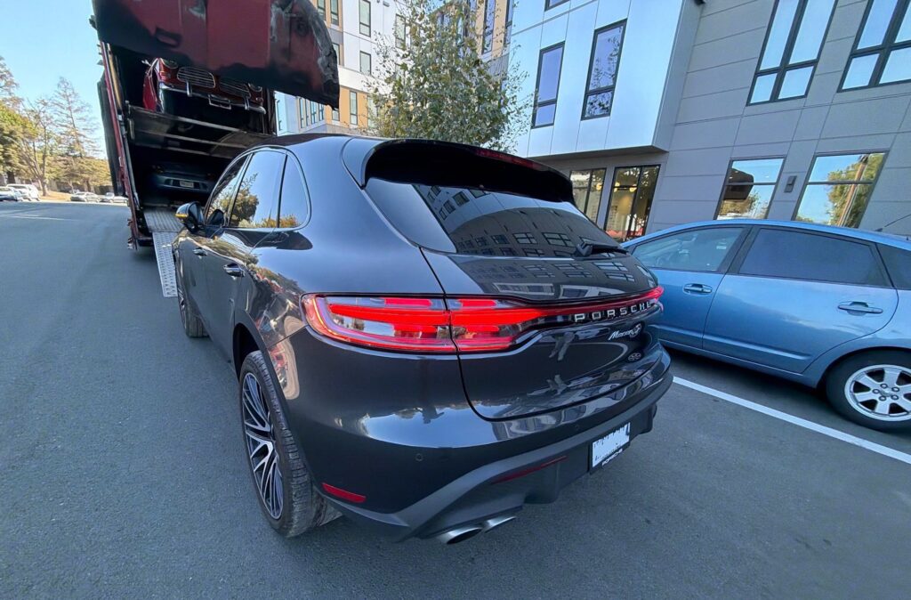 2025 Porsche Macan enclosed trailer