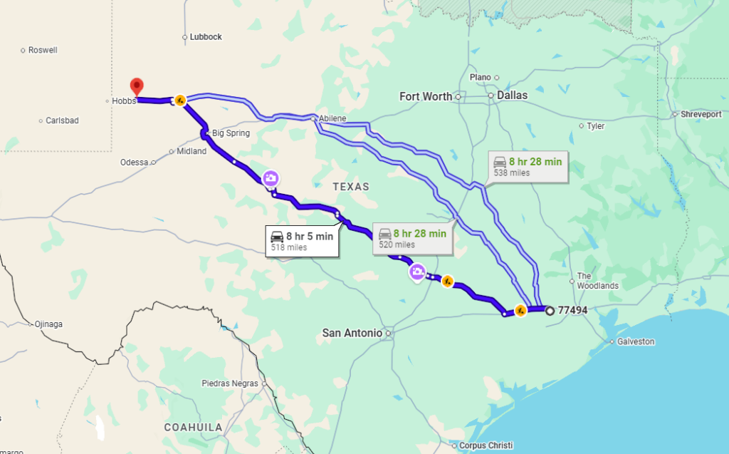 Katy, TX, 77494 to Seminole, TX, 79360