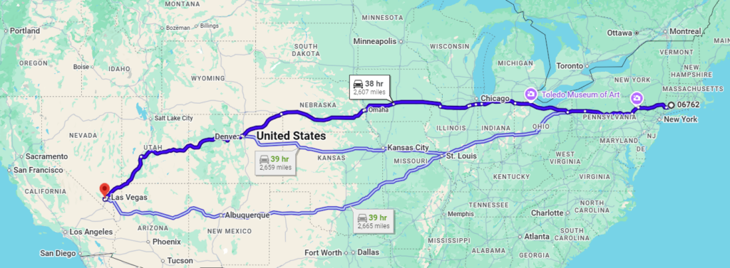 Middlebury, CT, 06762 to Las Vegas, NV, 89178
