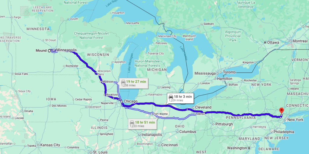 Mound, MN, 55364 to Bloomingdale, NJ, 07403