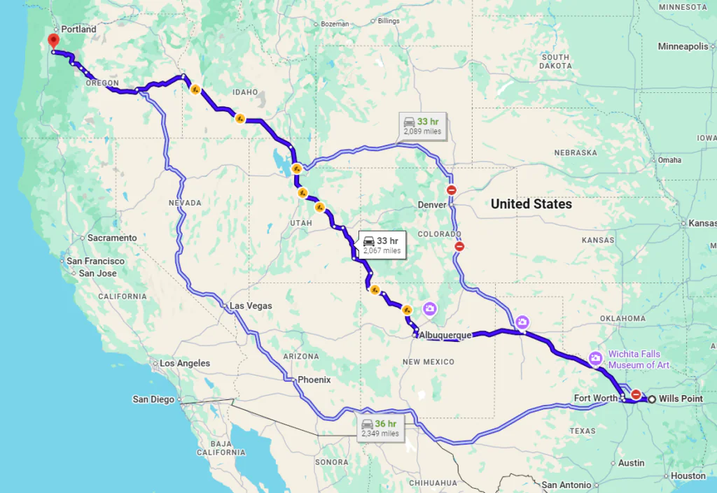 Wills Point, TX, 75169 to Stayton, OR, 97383