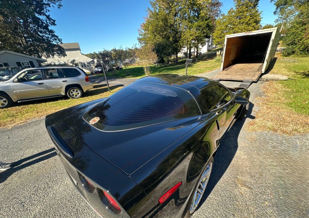 2007 Chevrolet Corvette enclosed trailer