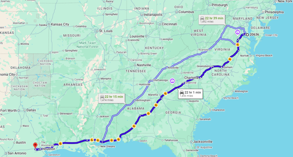 Hollywood, MD, 20636 to Katy, TX, 77494